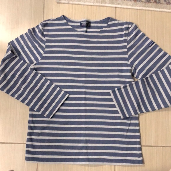 Saint James Tops - St. James Blue x Grey striped tops